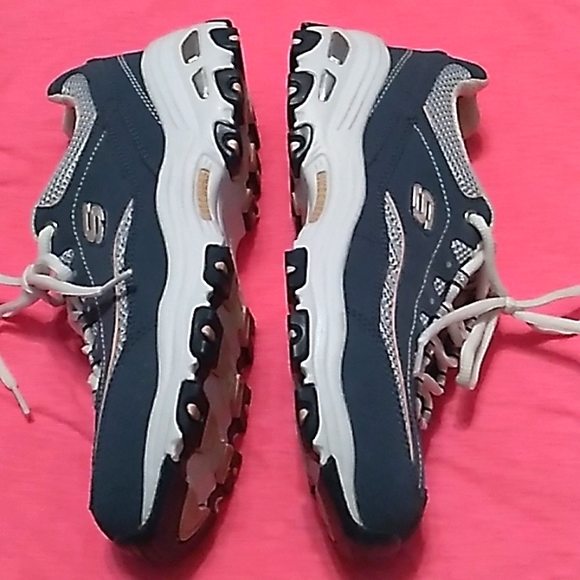 NWOT Women's Skechers D'LITES blue shoes size 7.5 - Picture 6 of 10